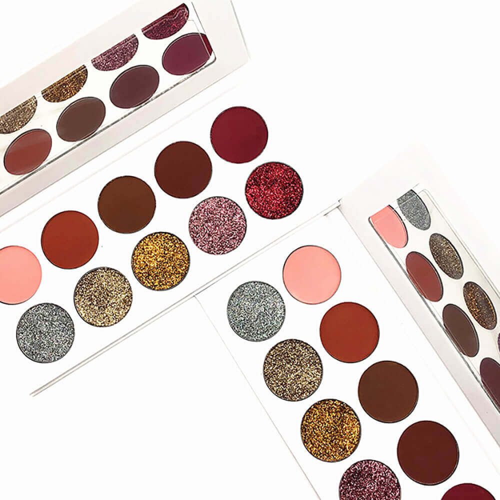 10 color eyeshadow palette matte glitter high pigmented vegan
