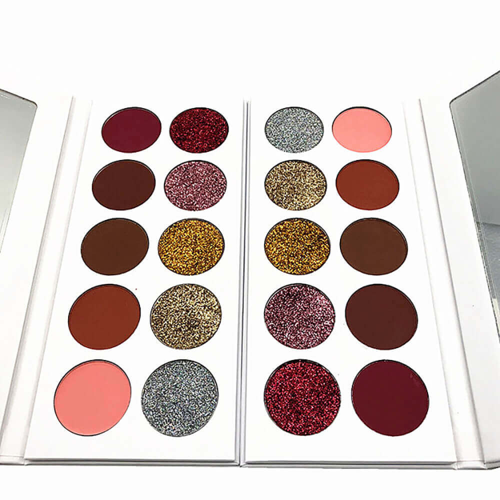 10 color eyeshadow palette matte glitter high pigmented vegan