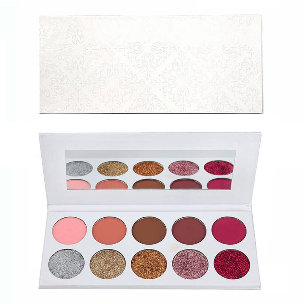 10 color eyeshadow palette matte glitter high pigmented vegan