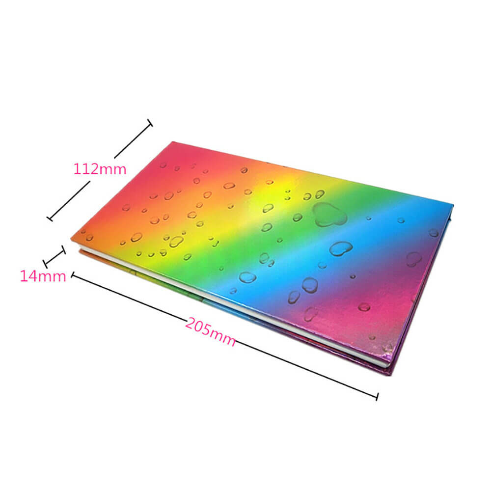 Palette de 18 fards à paupières aux couleurs lumineuses arc-en-ciel et waterproof