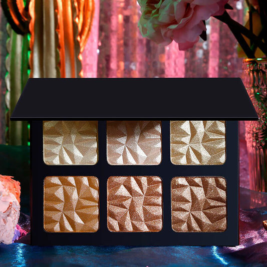 6 color diamond highlight palette contour face nose shadow brightening