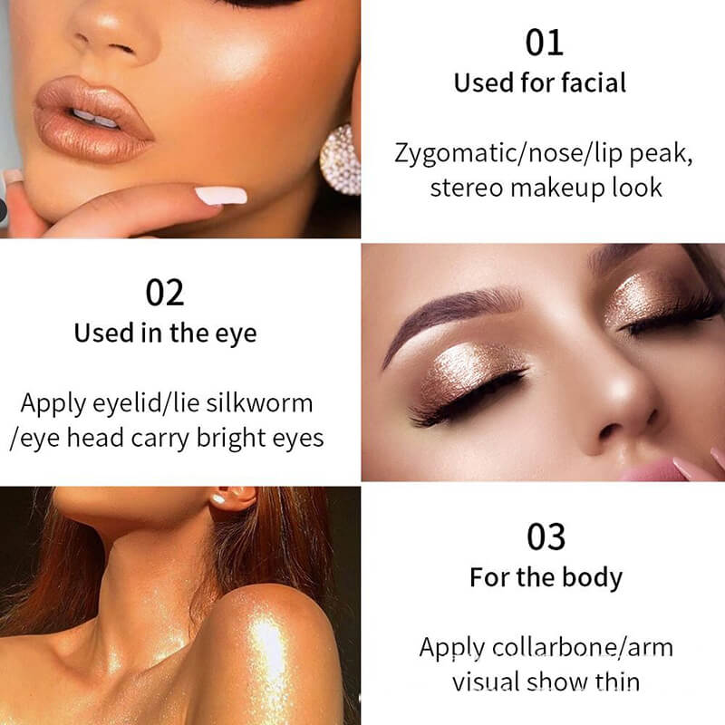 6 color diamond highlight palette contour face nose shadow brightening