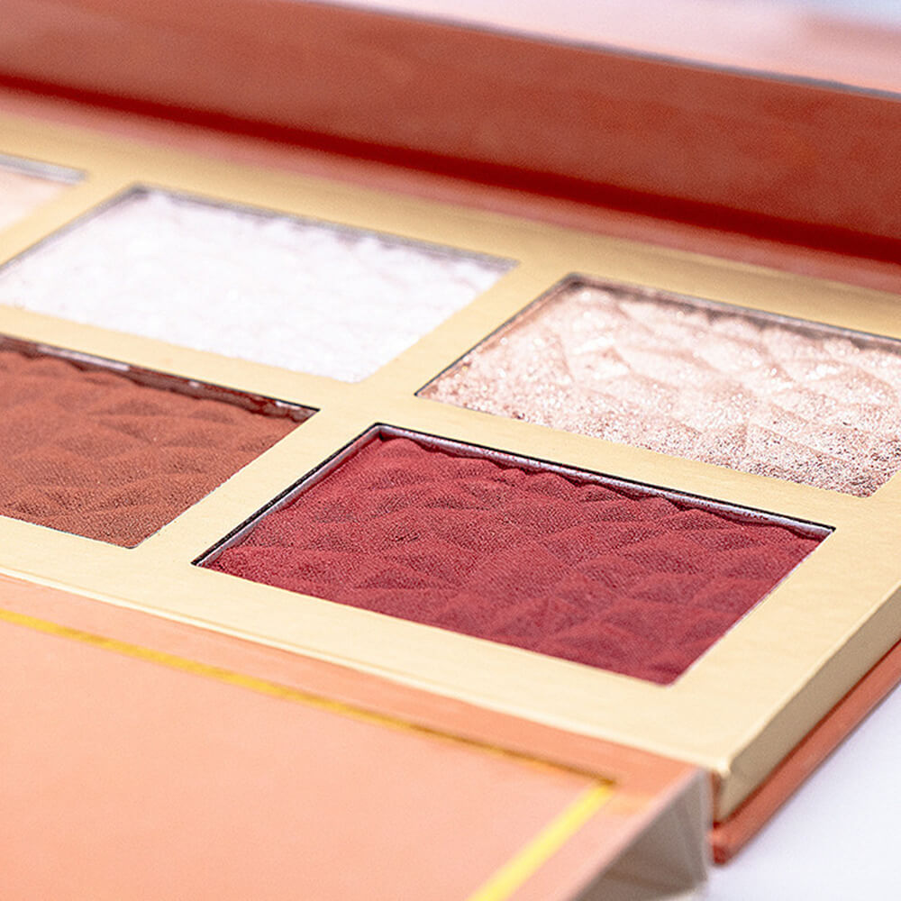 6 color highlighter blush palette high pigmented waterproof