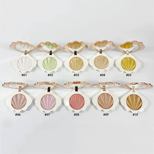 10 Color Highlighter Powder Face Brighten Shimmer Nose Shadow Vegan