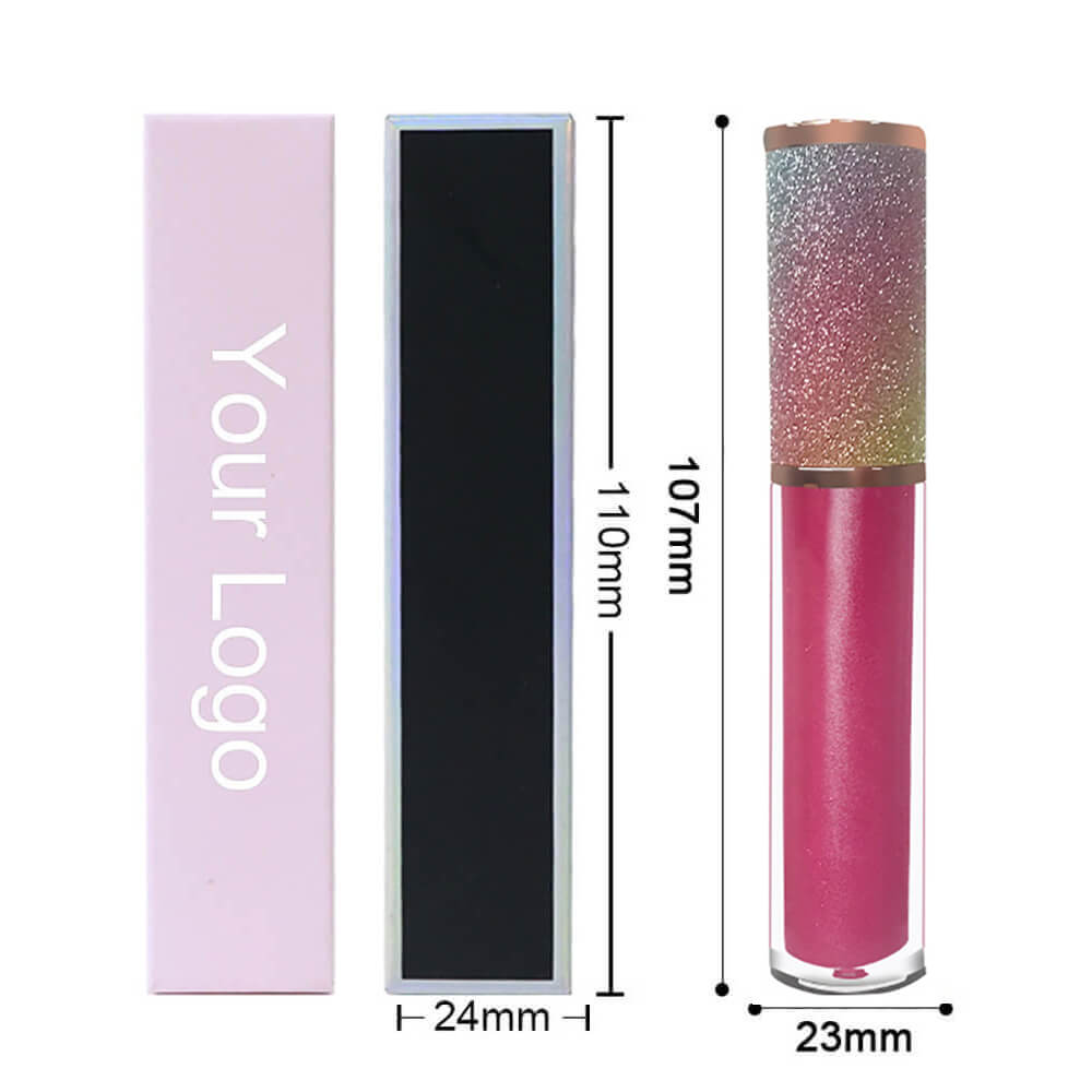 64 color long lasting lip gloss nude shimmer high pigmented rainbow tube