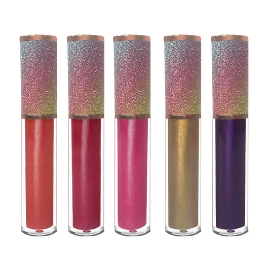 64 color long lasting lip gloss nude shimmer high pigmented rainbow tube