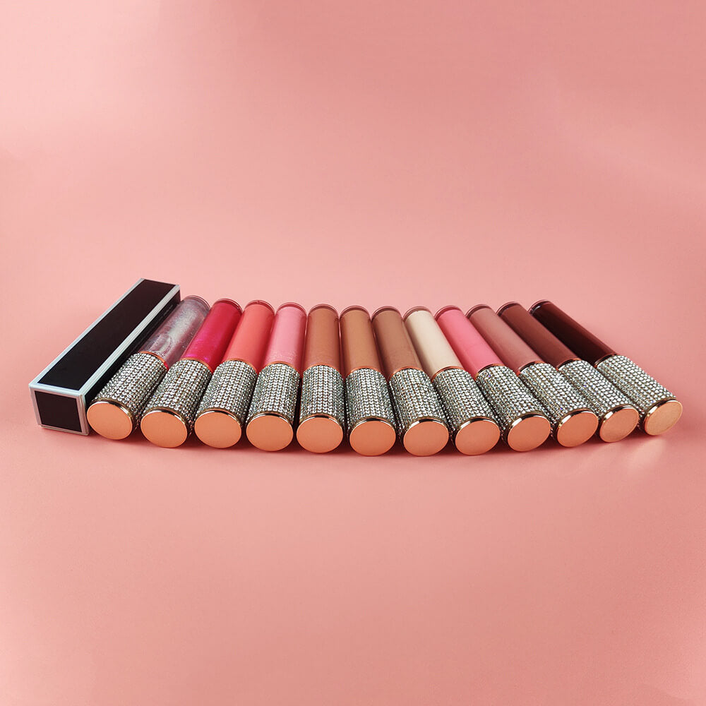 64 color diamond tube lip gloss nude shimmer high pigmented (color 33-64)