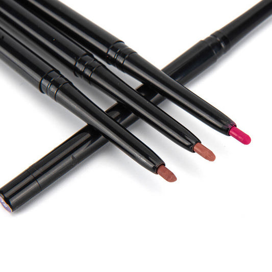 12 Color Automatic Lip Liner Matte Lip Color Pencil Swivel High Pigmented