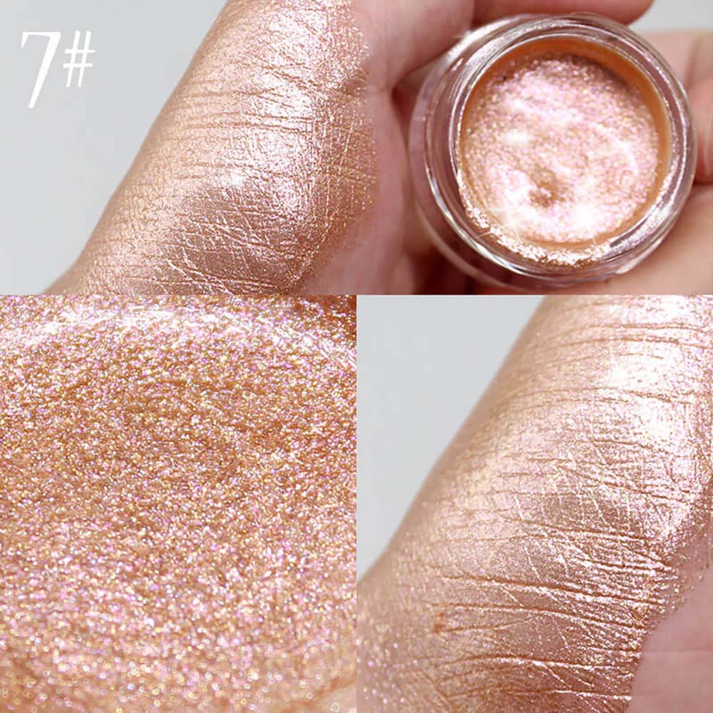 7 Color Jelly Highlighter Liquid Eyeshadow Shimmer Brighten High Pigmented