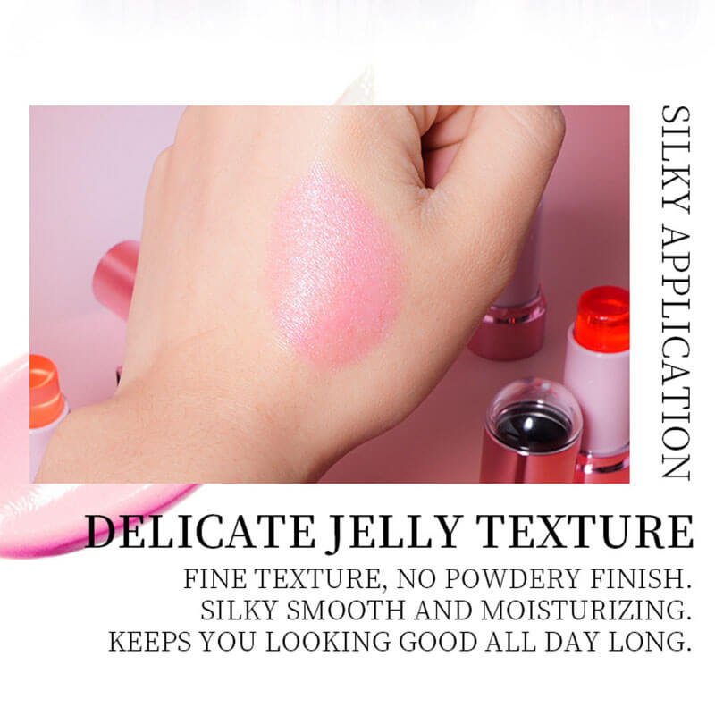 6 color jelly blush stick cream color changing lips cheeks natural