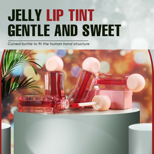 4-color Jelly Lip Tint Fruit Juice Lip Stain Waterproof Long Lasting Vegan