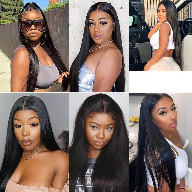Women wigs lady straight hair natural fashion 25.6 inch
