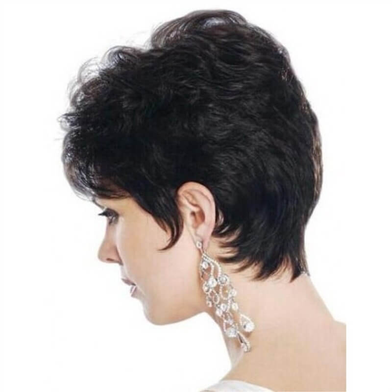 Short bob hair women wigs brown human wig with bangs 9.8 inch