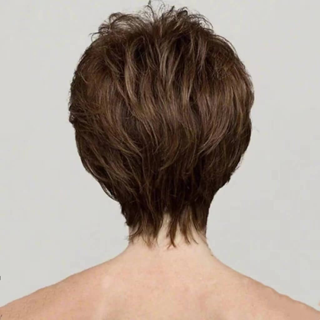 Short bob hair women wigs brown human wig with bangs 9.8 inch