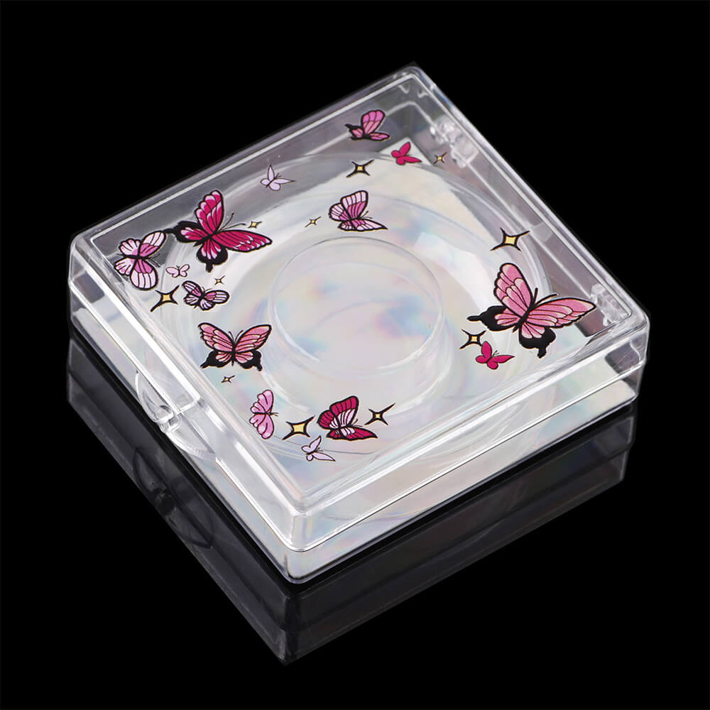 12 color butterfly eyelash packaging box square new lash storage box