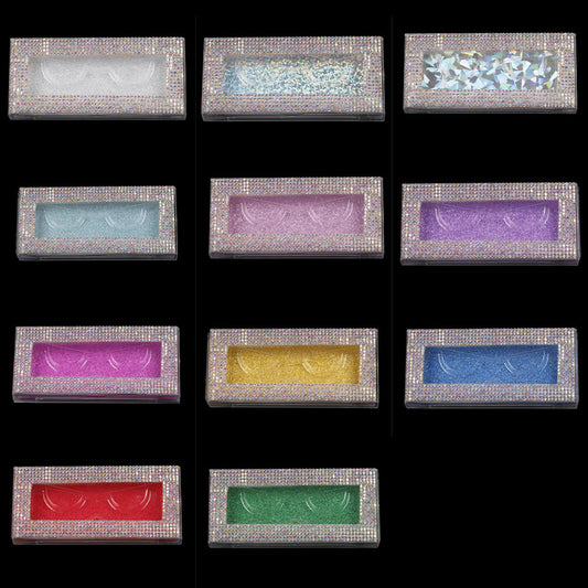 11 color diamond lash box pull-out rectangular eyelash packaging box