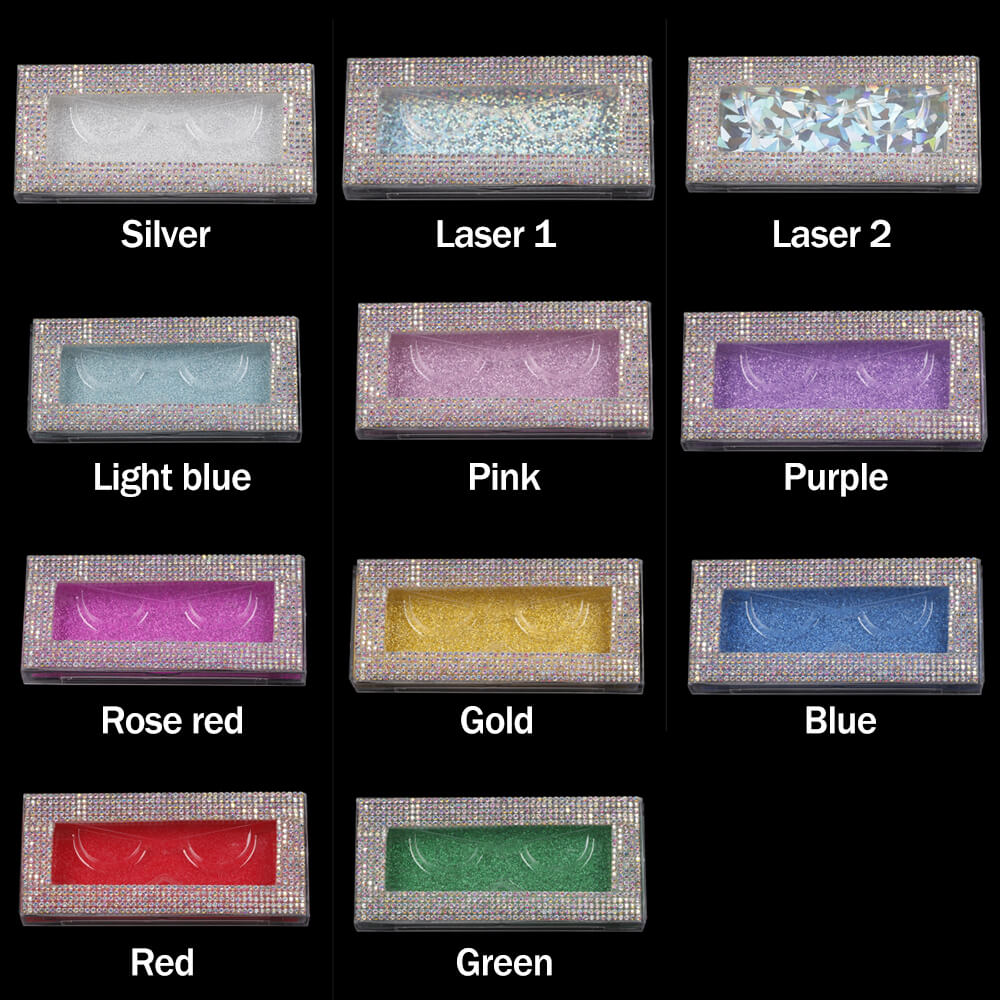 11 color diamond lash box pull-out rectangular eyelash packaging box