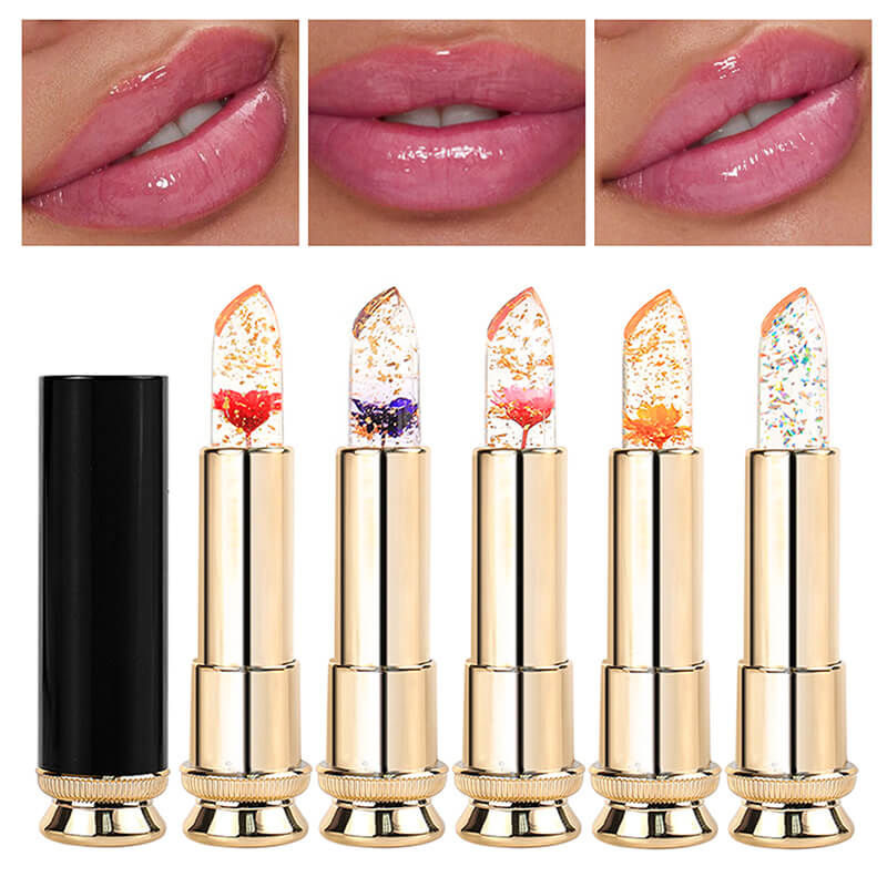 5 color jelly lipstick lip balm color changing moisturizing long lasting