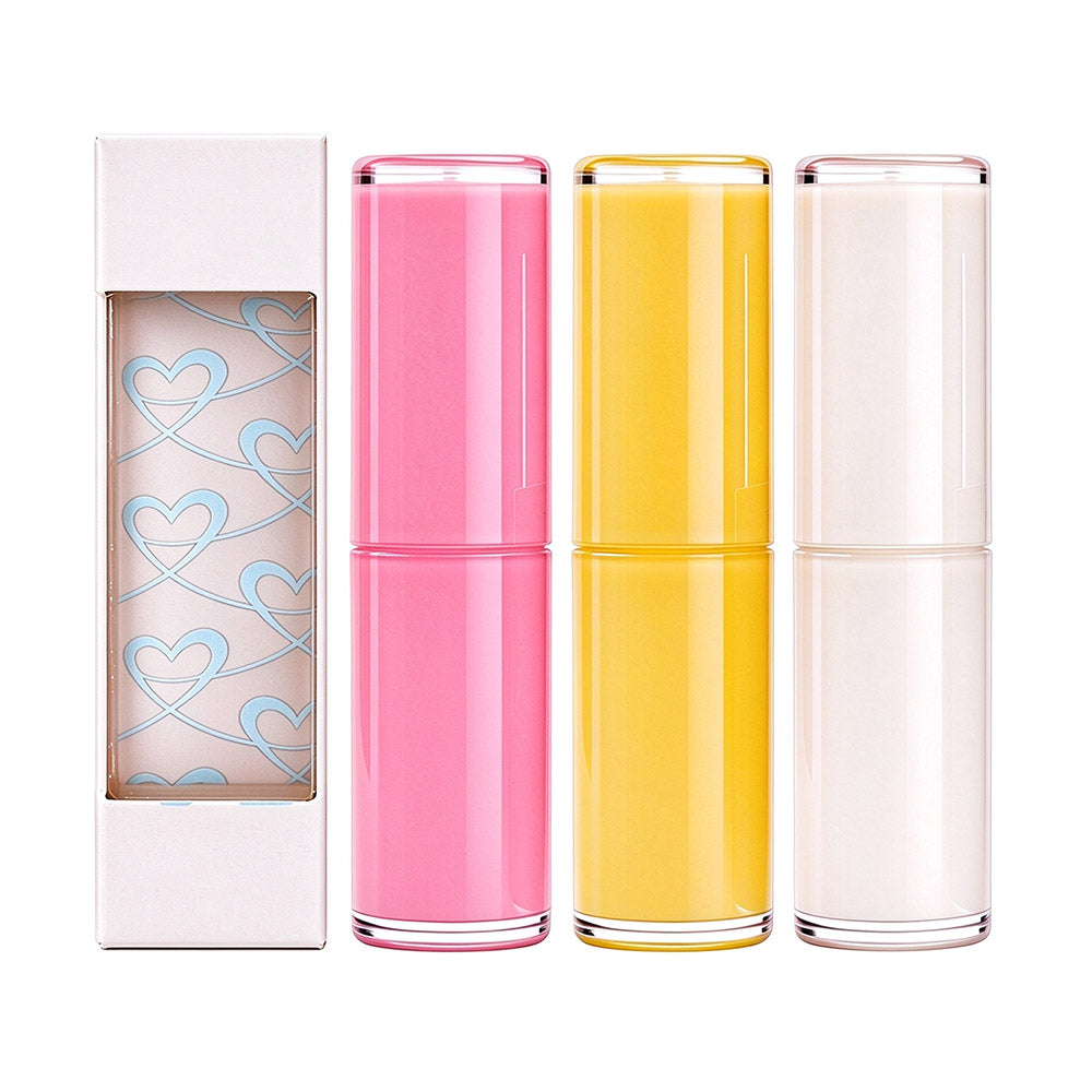 3-flavor Fruity Vanilla Lip Balm Moisturizing Hydrating Wholesale Private Label