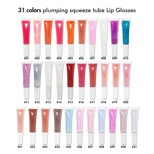 31 color jelly lip gloss nude high pigmented squeeze tube