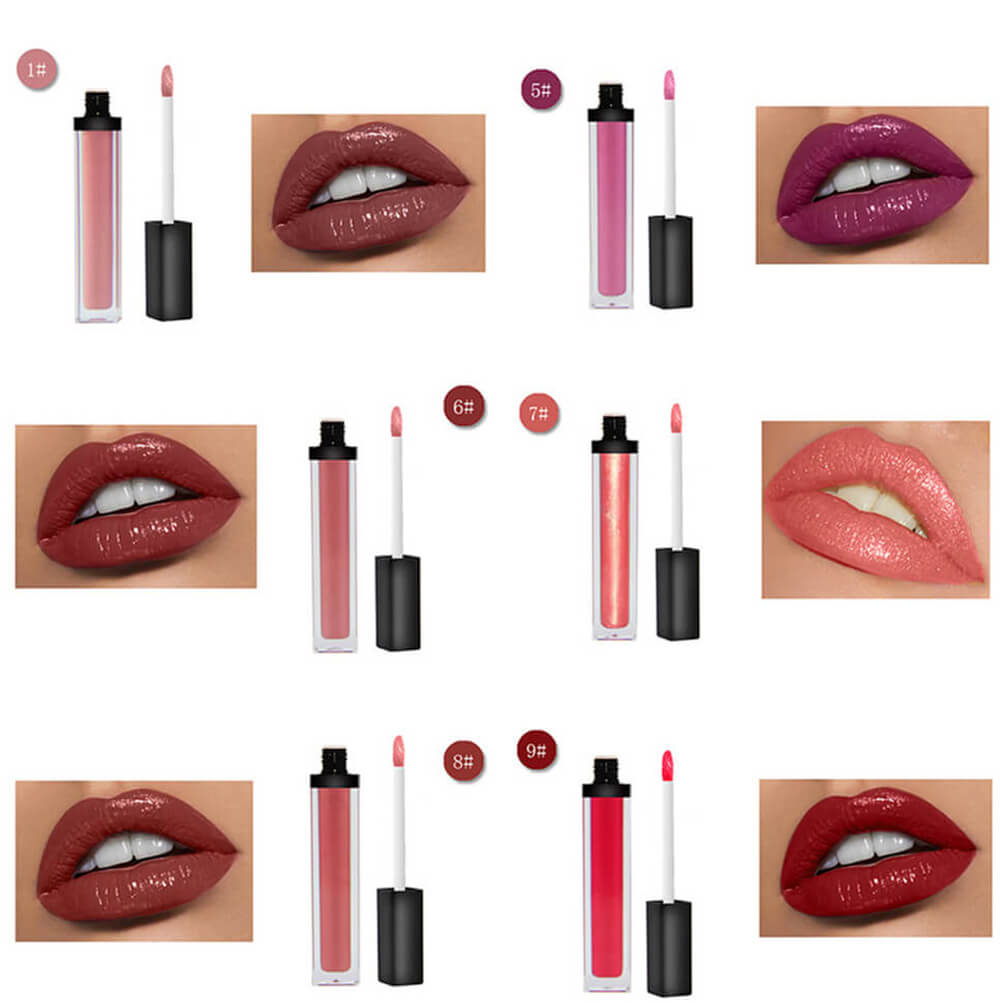 17 color lip gloss nude high pigmented waterproof print your logo