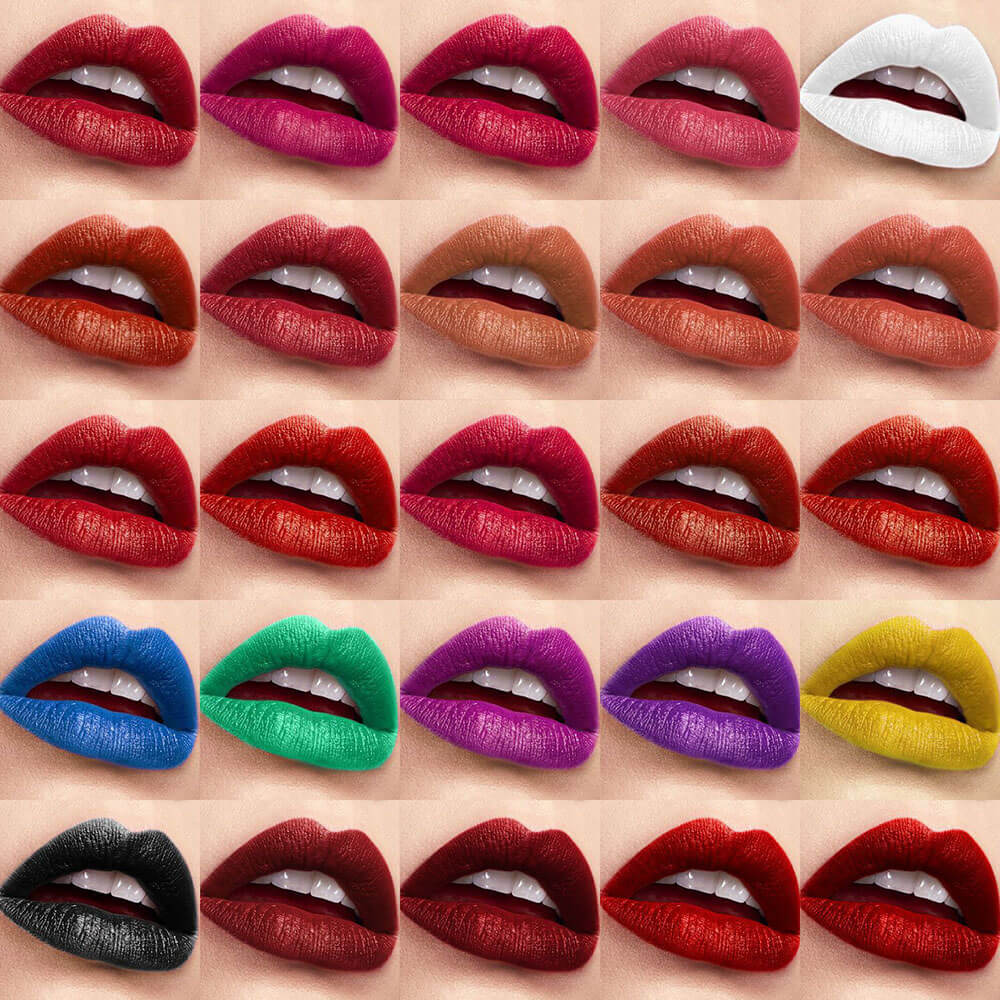 25 color lip gloss palette matte moisturizing vegan