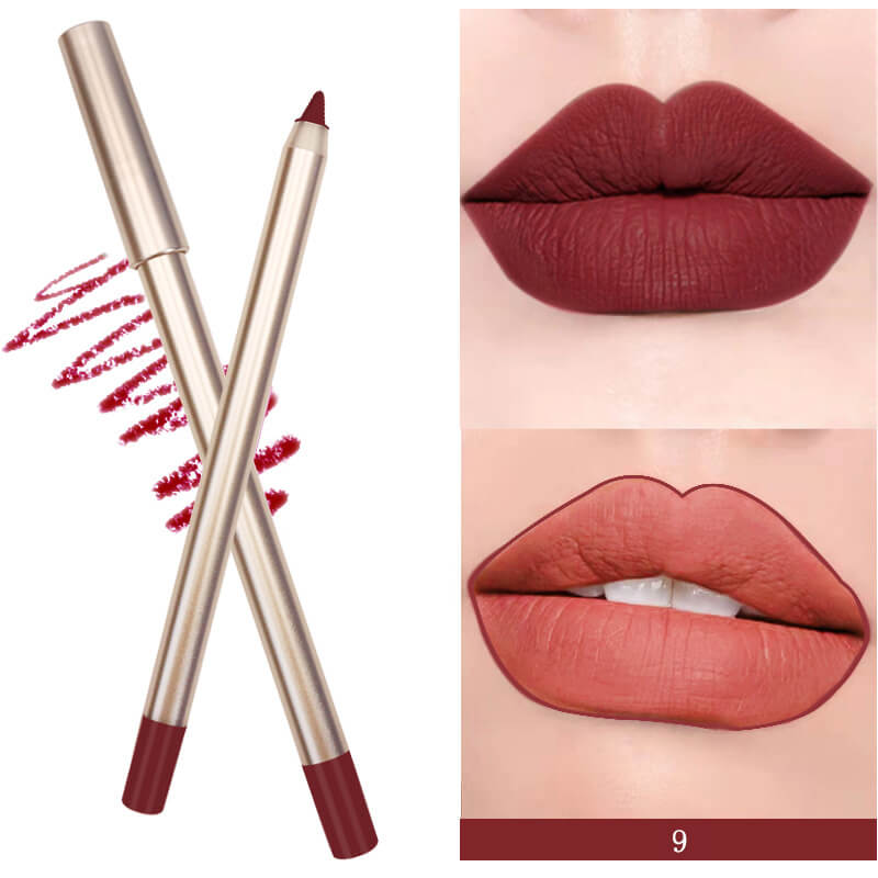 15 color matte lip liner gold lip pencil waterproof high pigmented