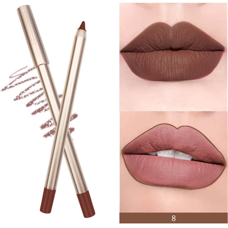 15 color matte lip liner gold lip pencil waterproof high pigmented
