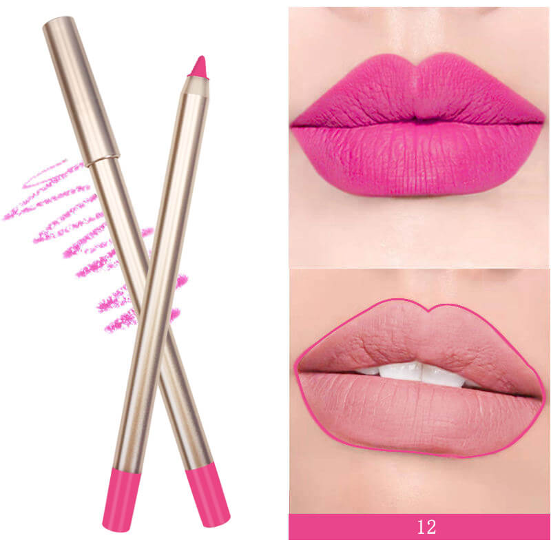 15 color matte lip liner gold lip pencil waterproof high pigmented