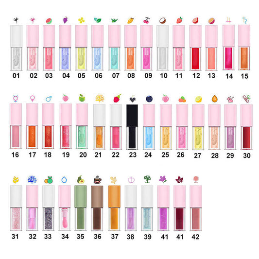 42 color lip oil botanical moisturizing lip plumping lip gloss vegan cruelty free