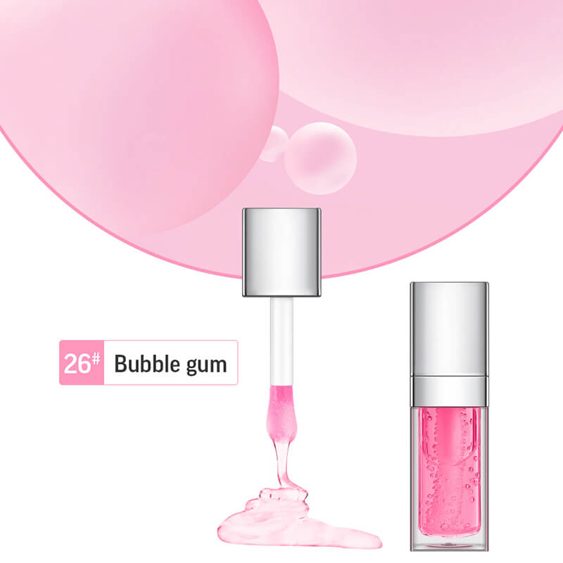 34 colors lip oil fruit lip gloss lip plumping oil silver-plated tube (color 01-30)