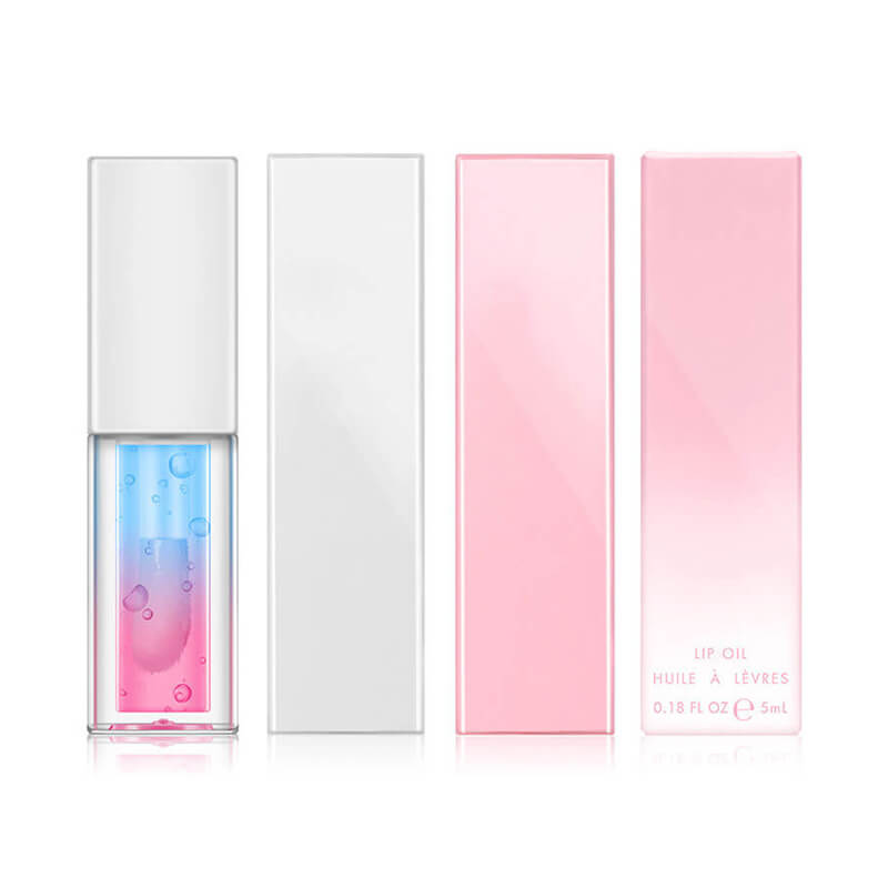 5 color lip oil lip plumping two-color plant fruit lip gloss moisturizing