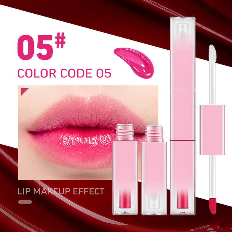 7 color lip gloss double-ended lip tint & lip oil long lasting vegan