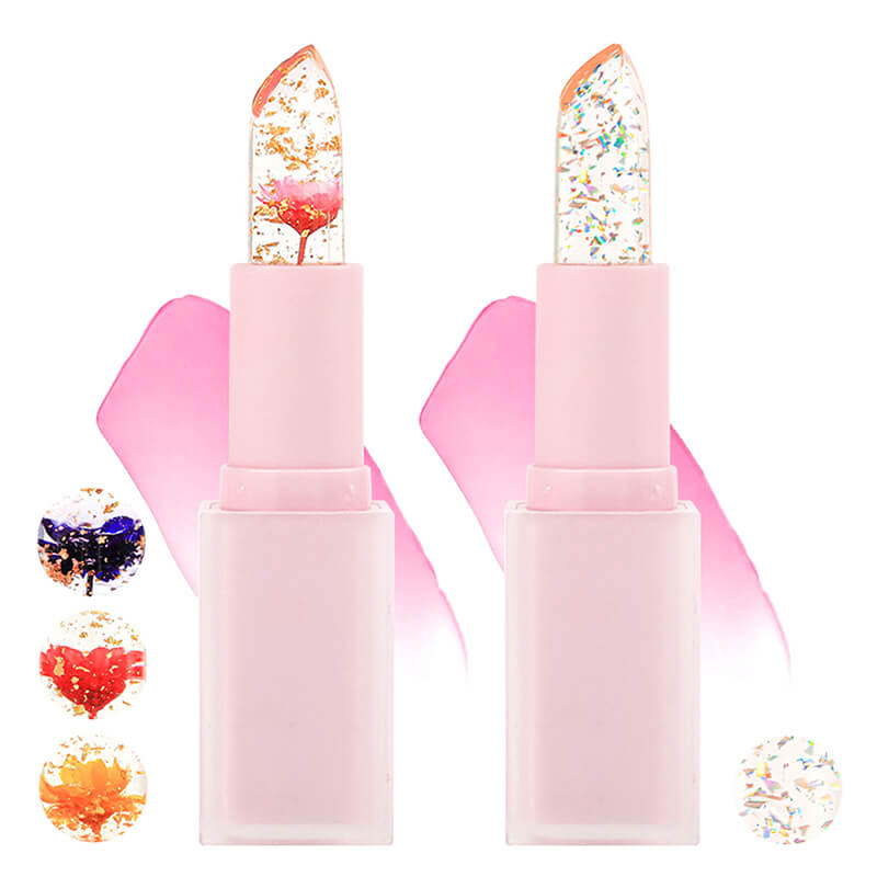 5 color lip balm flower lipstick color change hydrate long lasting