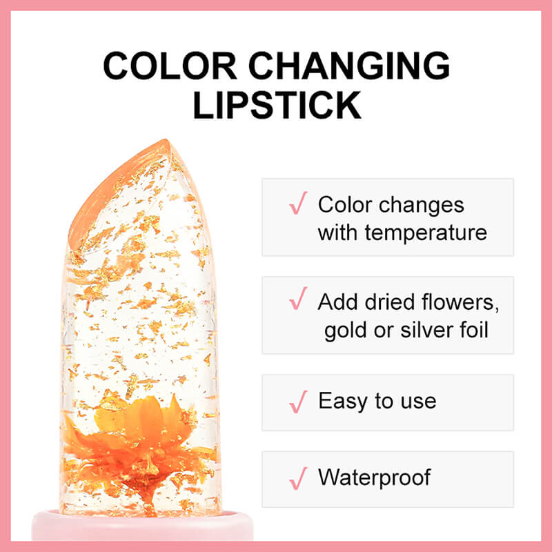 5 color lip balm flower lipstick color change hydrate long lasting