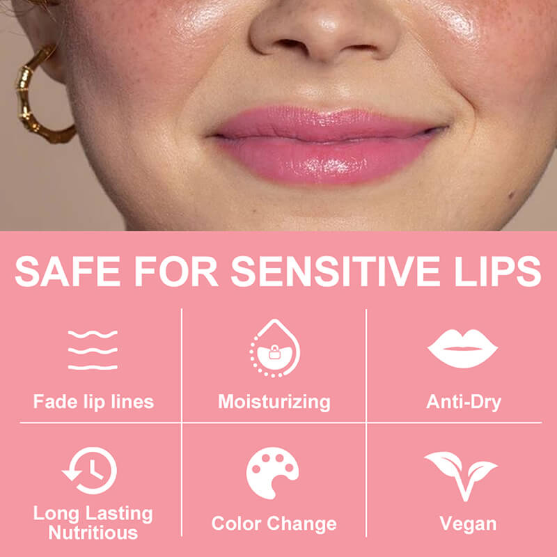 5 color lip balm flower lipstick color change hydrate long lasting