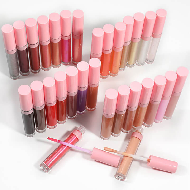 49 color lip gloss high pigmented nude shimmer pink tube (color 31-49)