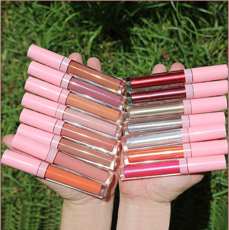 49 color lip gloss high pigmented nude shimmer pink tube (color 31-49)