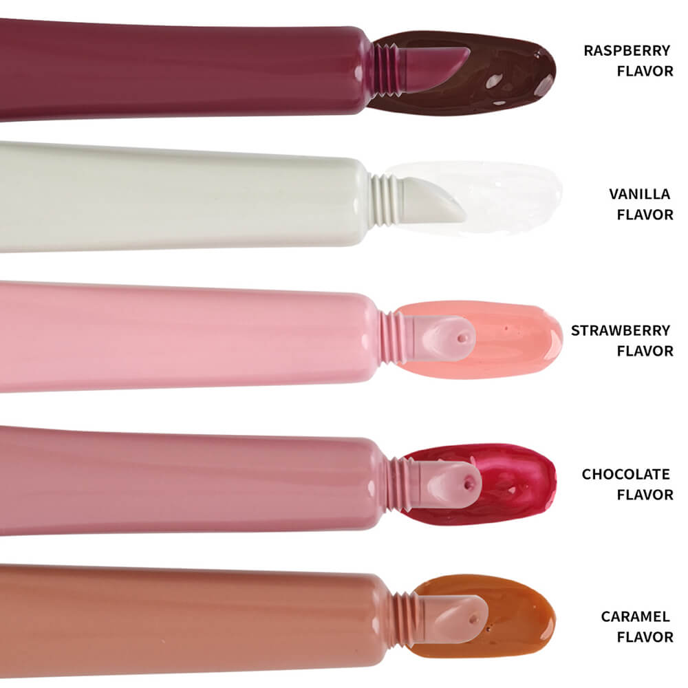 5 color polypeptide lip gloss moisturizing nourishing squeeze lip oil vegan