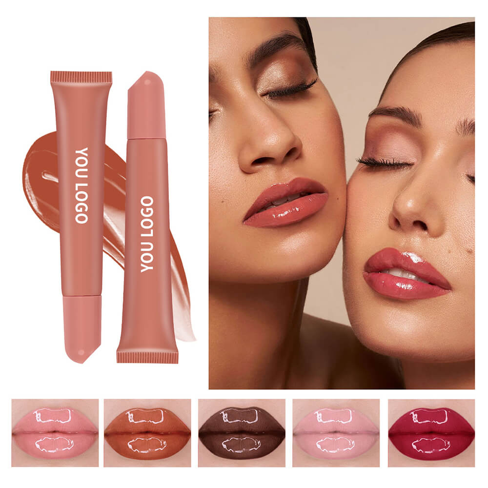 5 color polypeptide lip gloss moisturizing nourishing squeeze lip oil vegan