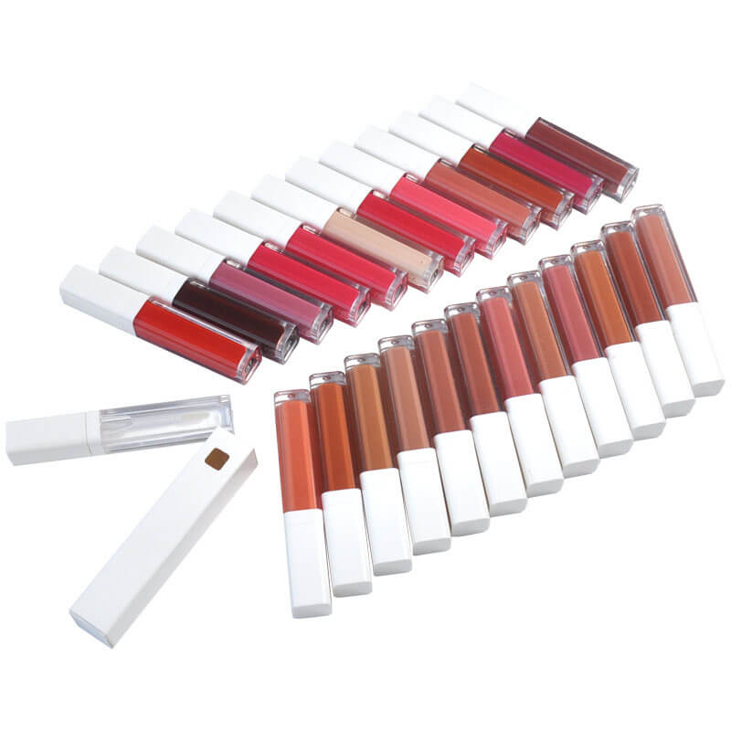 52 color lip gloss nude shimmer high pigmented white tube (color 01-30)