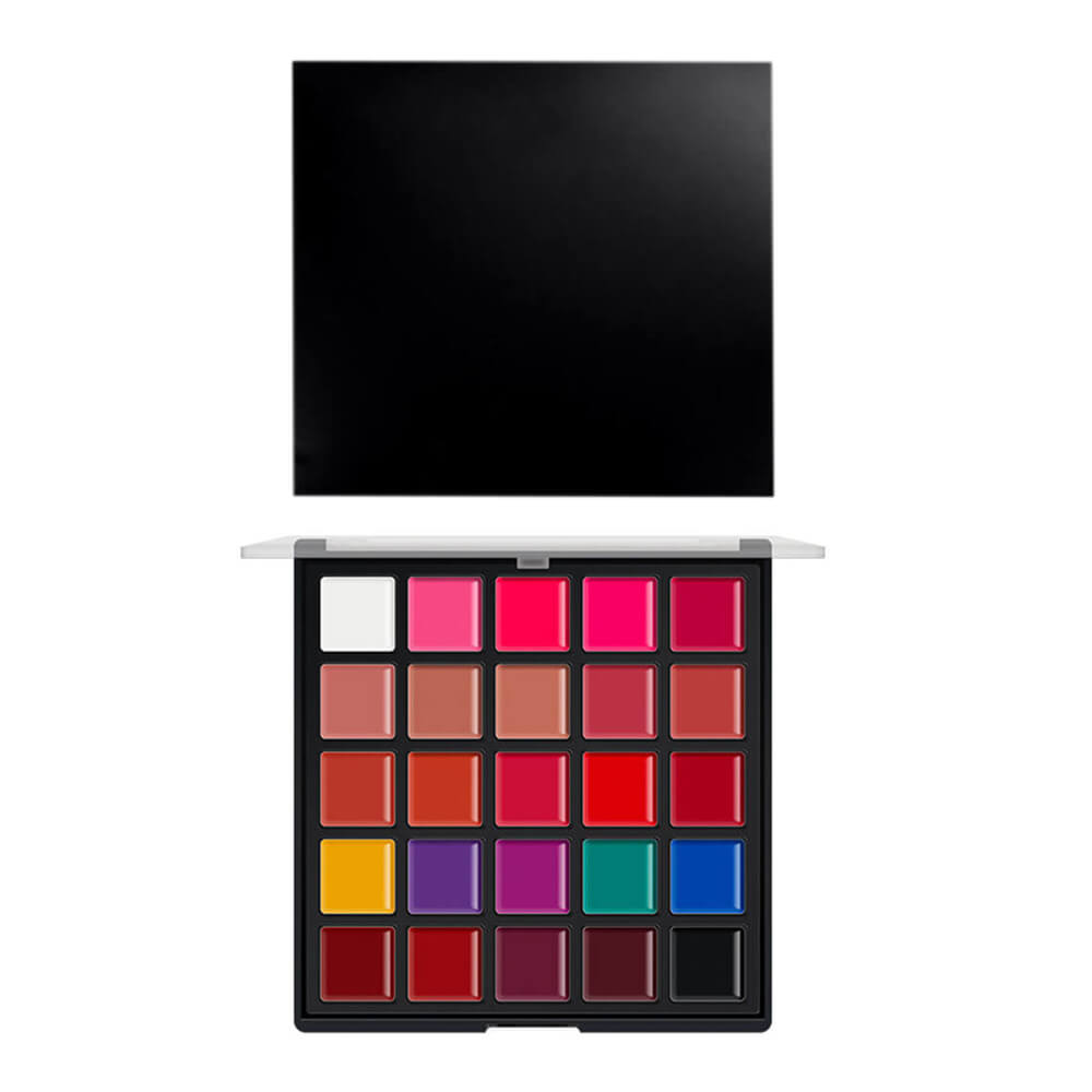 25 color lip gloss palette matte moisturizing vegan