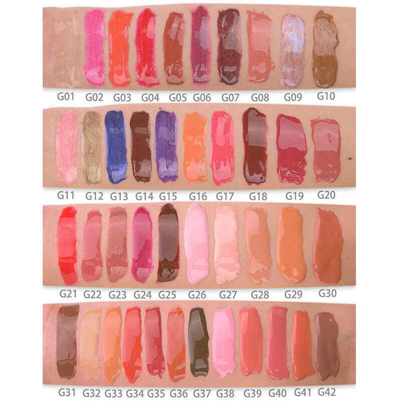 42 colors lip gloss lip glaze vegan high pigmented glossy (color 22-42)