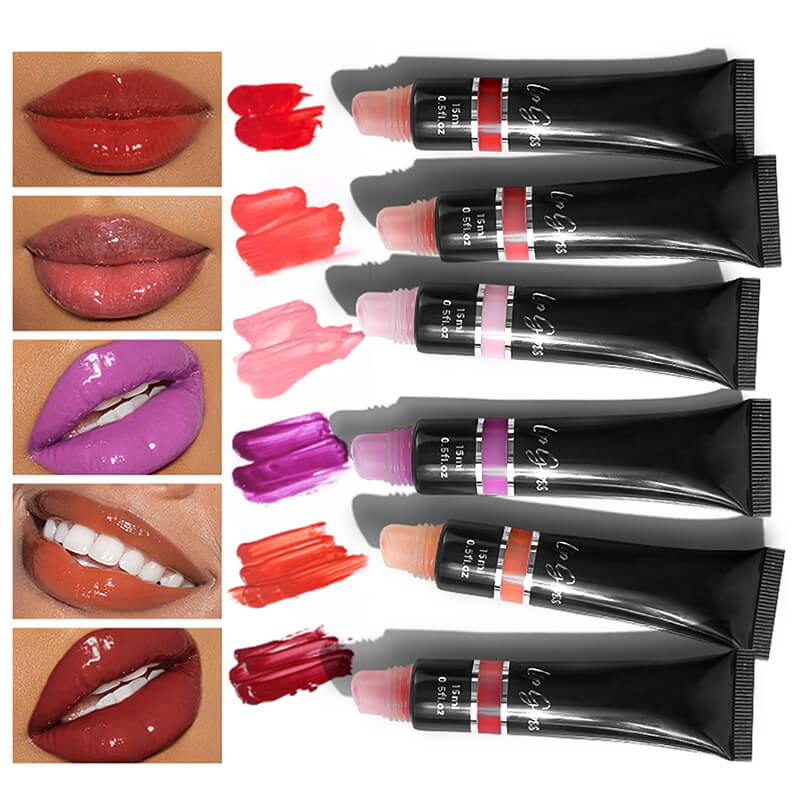 24 color lip gloss lip glaze long lasting high pigmented squeeze tube 15ml