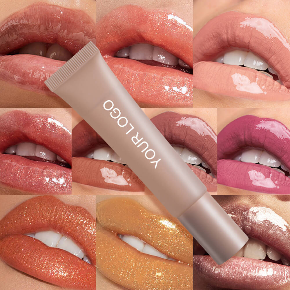 10 color lip gloss shiny lip oil moisturing durable lip care squeeze tube