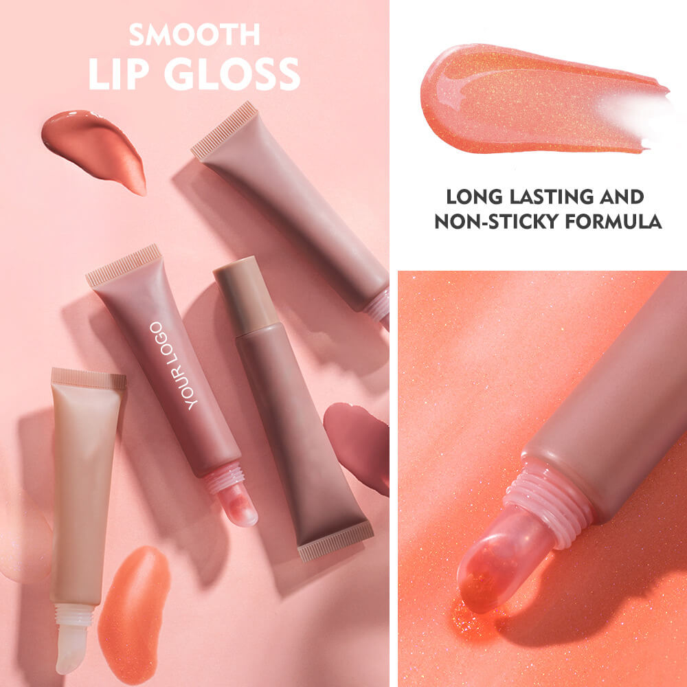 10 color lip gloss shiny lip oil moisturing durable lip care squeeze tube