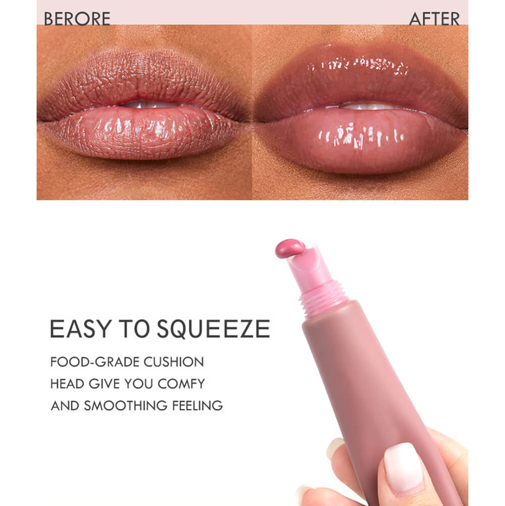 10 color lip gloss shiny lip oil moisturing durable lip care squeeze tube