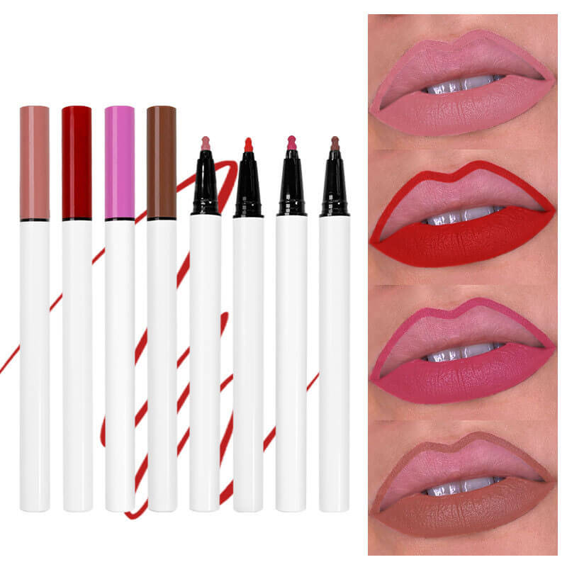 4 color liquid lip liner matte velvet waterproof long-lasting high pigmented