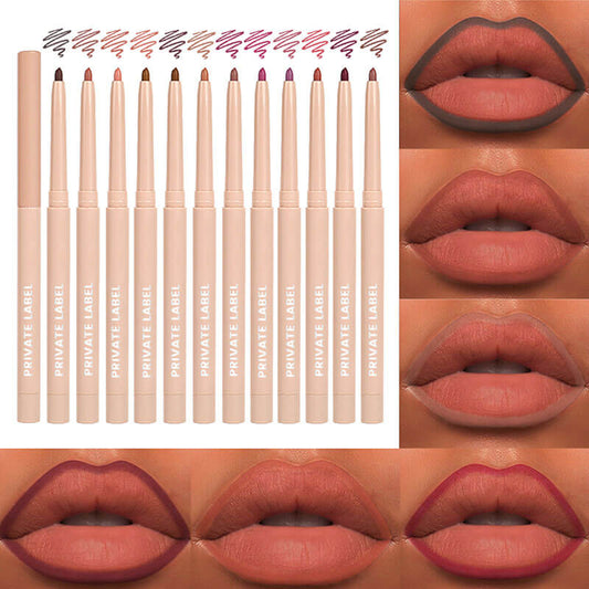 12 color lip liner matte lip line nude lip pencil waterproof long-lasting