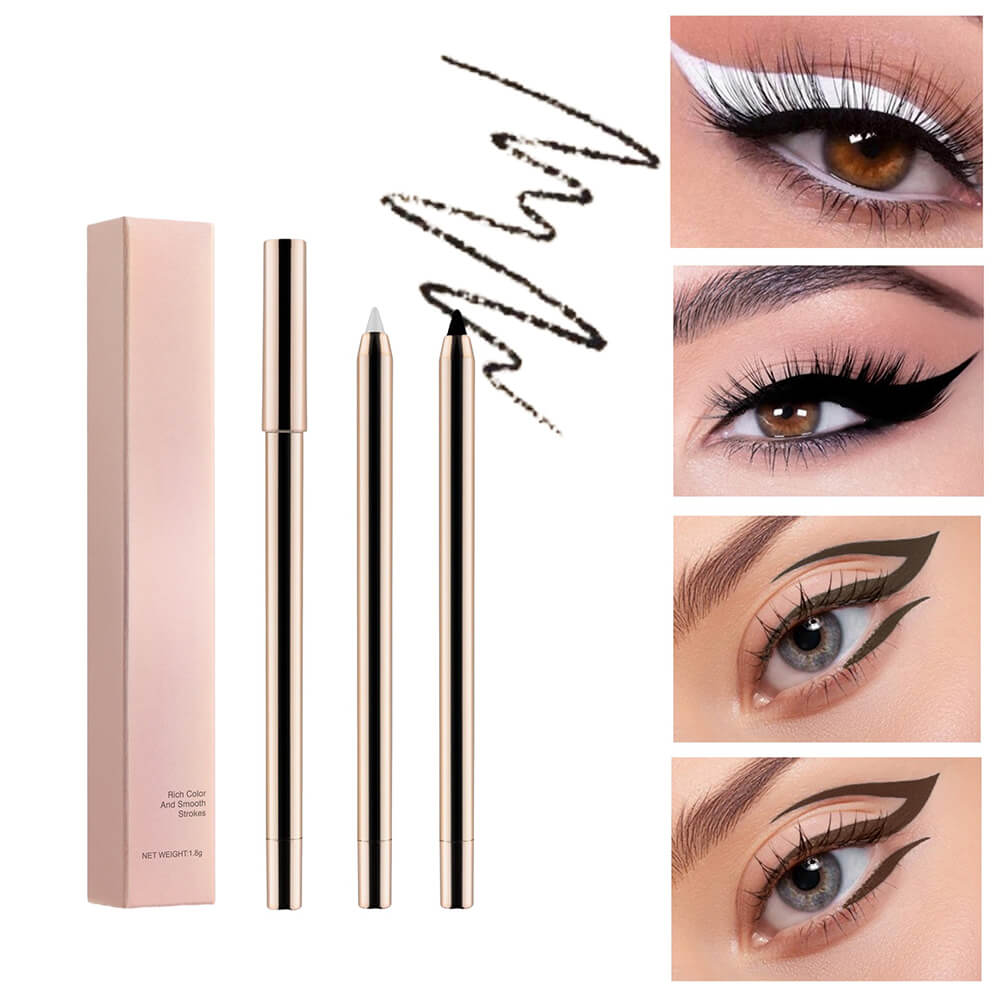 4 color eyeliner gel eye line pen automatic extendable waterproof long-lasting